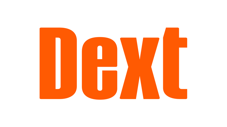 alt=”, Dext Logo featuring orange text reading Dext”